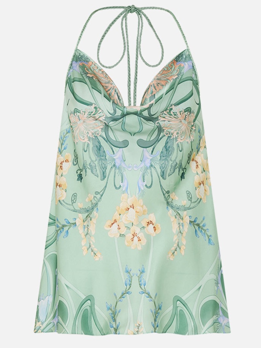 Camilla bias halter top in beautiful teal